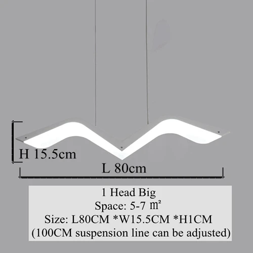 1 Head Big LukLoy современная люстра потолочные светодиодные свисающие светильники дистанционное управление ресторан спальня акриловая люстра подвесные светильники принадлежности - Цвет абажура: 1 Head Big