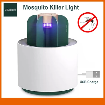 

Sothing Cactus Mosquito Killer LED UV Light Movable Lamp Portable USB cable Smokeless Odorless Insect Kill Trap Repellent Killer