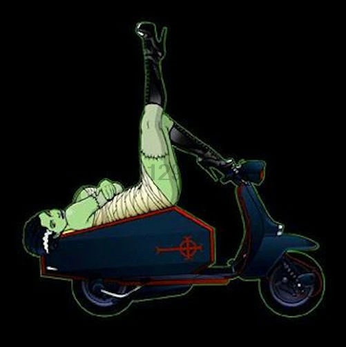 Lambretta And Vespa Scooters  - Lambretta Art Print Of Lambretta Scooters,Scooter Art Print The Perfect Scooter Gift.