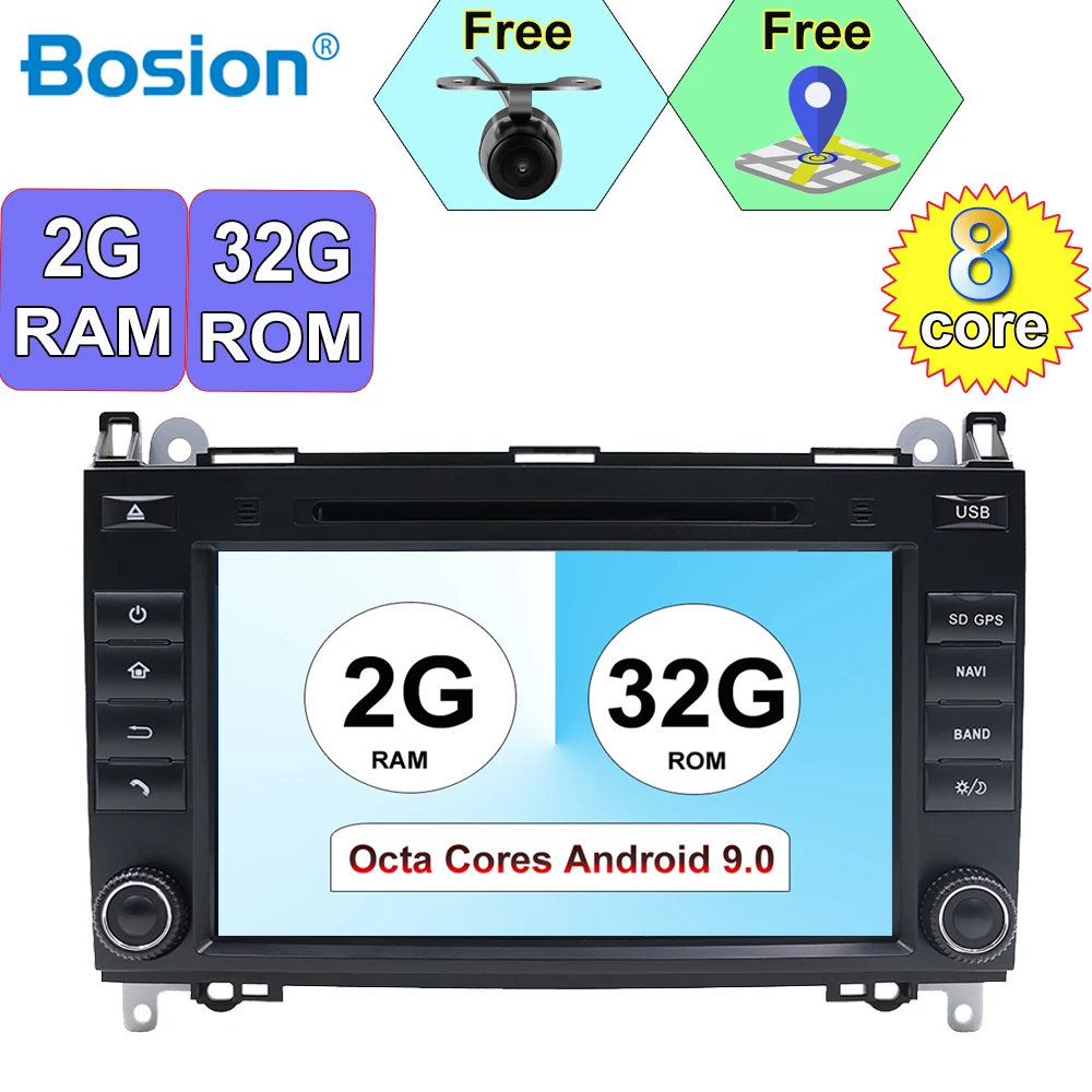 

central multimidia for Mercedes Benz W639/Vito/Viano /W906 Sprinter/W169/W245 Android 9.0 Octa Core auto radio 2 din 32G ROM