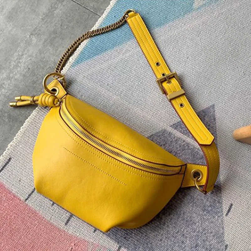 Bolsas De Mujer женская сумка на плечо из натуральной кожи вместительная сумка-мессенджер сумки кошельки и Сумка-клатч Ins Hot - Цвет: yellow