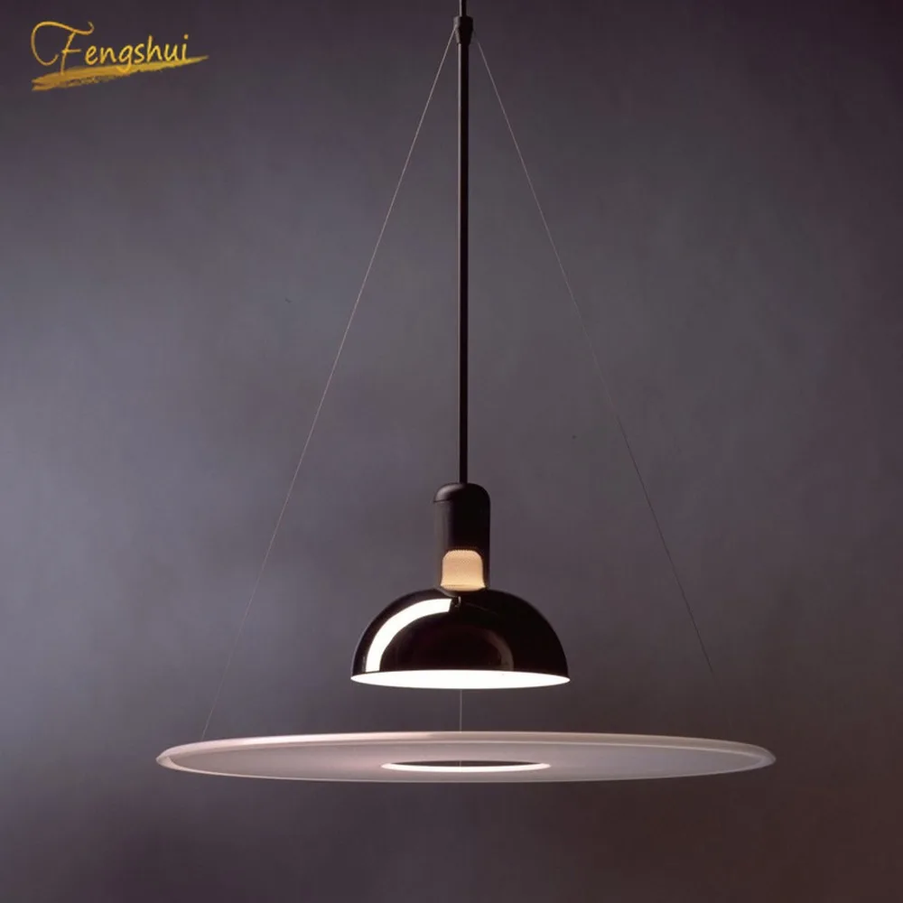 

Modern Creative LED Pendant Lights Restaurant Living Room Cafe Bar Hanging Lamp Luxury Flying Saucer Decor Home Light Fixtures