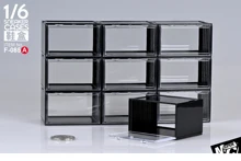 

1/6 Soldier Shoe Wall Transparent Shoe Box Sneaker Display Storage Box Side Opening Shoe Cabinet Model Accessories 10 packs