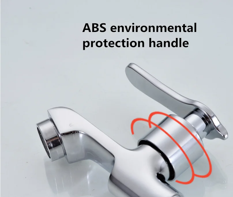 G1/2 European Brass Mop Pool Faucet, Wall Mounted Single Cold Kitchen Balcony Bathroom Tap Creative Modeling Plating Bibcock