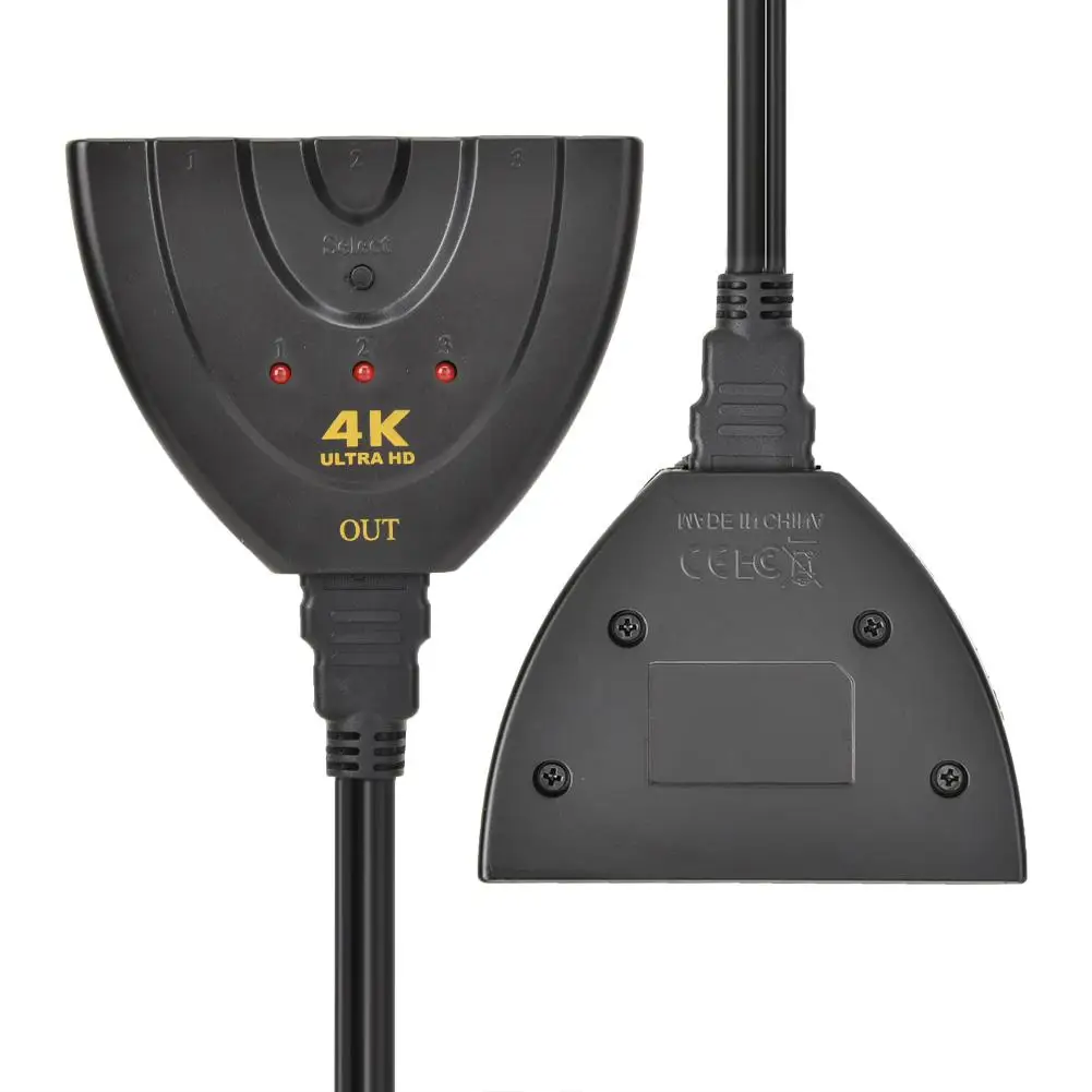 3 в 1 выход HD коммутатор 3D 3X1 Переключатель Поддержка 4 к* 2 к с пультом дистанционного управления видео конвертер адаптер