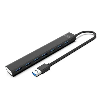 

Plug And Play Portable Size 7 Ports USB 3.0 Hub AC Adapter Cable Splitter For PC Laptop Computer High Speed 5GBPS