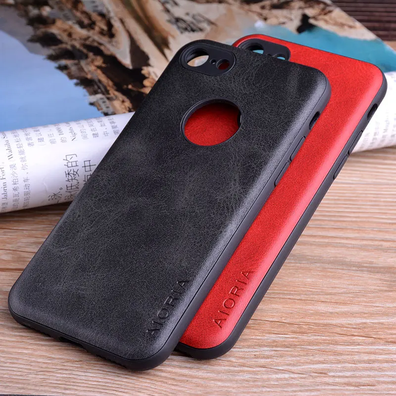 case for iphone 6 6S 7 8 X Plus hand made Luxury Vintage leather classic Skin phone cover for iphone 6 case funda coque