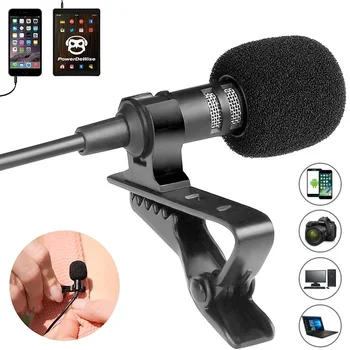 

Mini Microphone for Phone Outdoor Broadcast Recording For iphone 11 Pro MAX 8 7 6 Lavalier Microphone for Samsung S20 Ultra S10