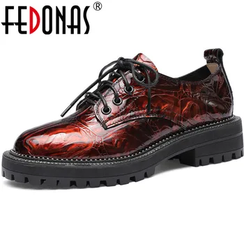 

FEDONAS 2020 Cross Tied Color Mixed Women Shoes Round Toe Platforms Thick Heels Pumps Genuine Leather Party Working Shoes Woman
