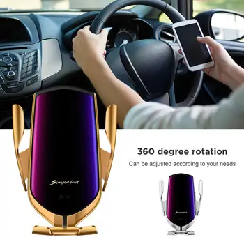 

Auto-Clamping Fast Cell Phone Charger Holder Compatible With IPhone Xs/Xs Max/XR/X / 8/8 Plus