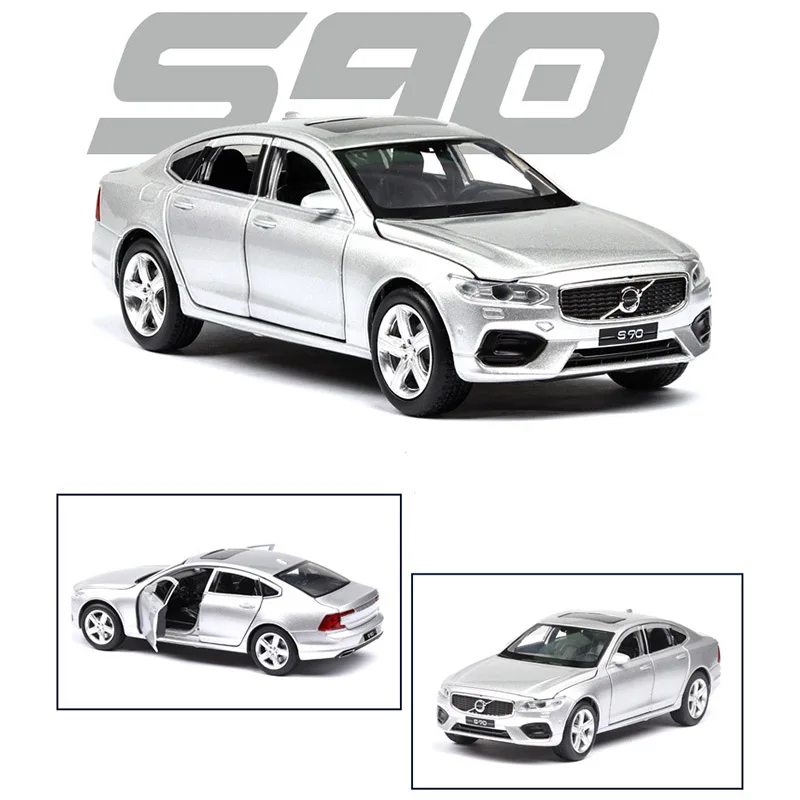 1:32 Сплав модель автомобиля S90 сплав модель для симуляции автомобиля 6 Дверь звук и светильник Вытяните назад игрушечный автомобиль 5 цветов