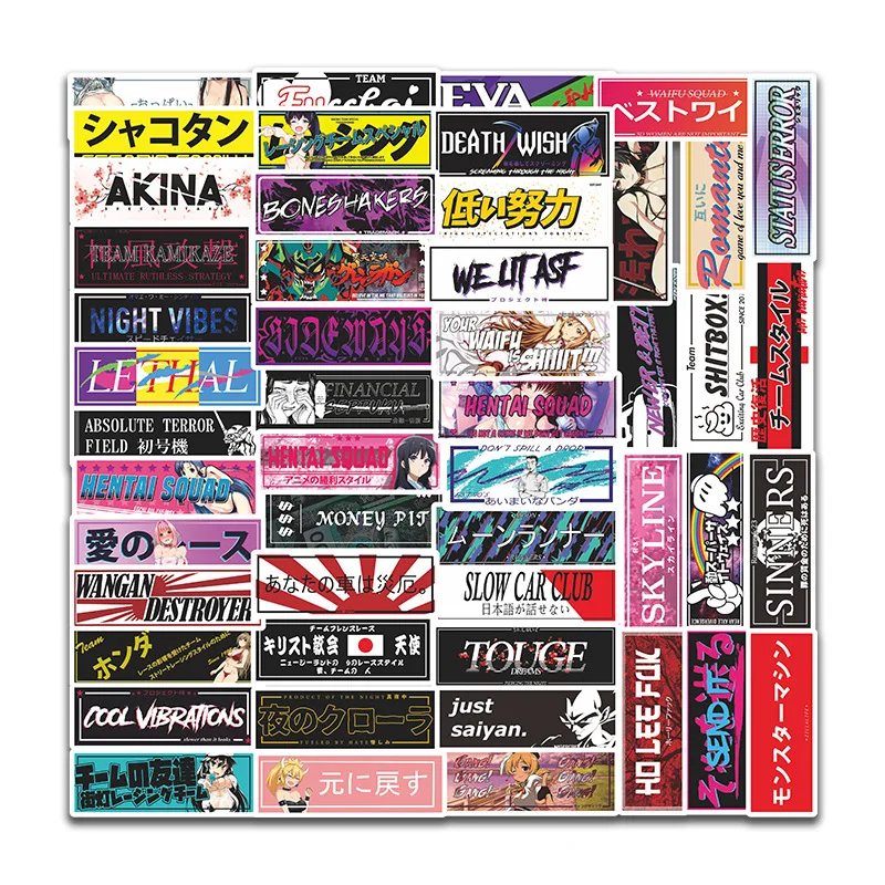 Stickers Waterproof Decal Luggage Fridge Laptop Motorcycle Snowboard Racing-Style TD