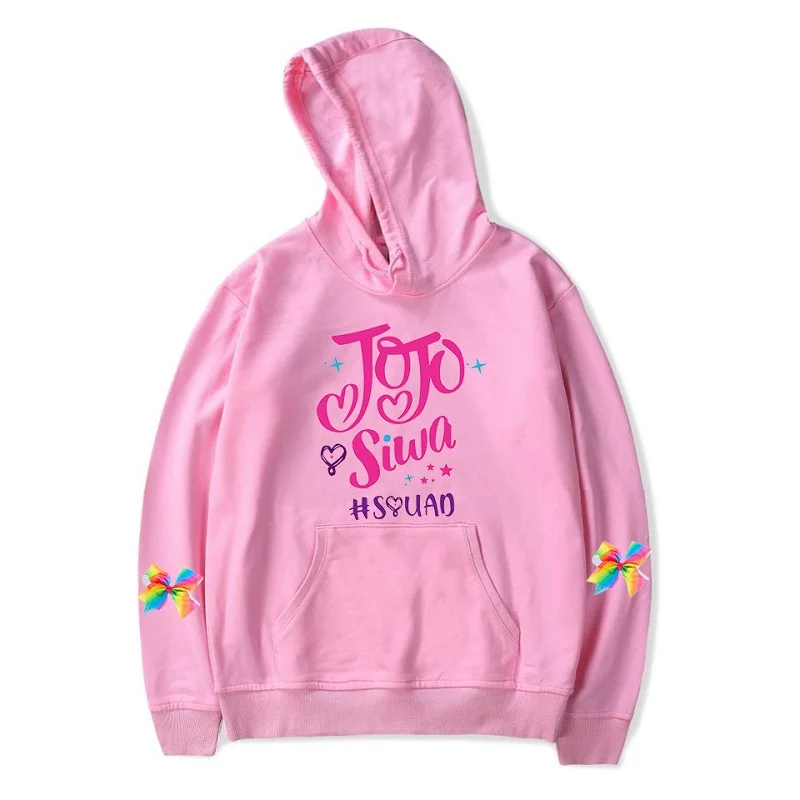 Толстовка с капюшоном JoJo Siwa, осенне-зимние пальто с длинными рукавами, спортивные повседневные Модные От 4 до 12 лет для мальчиков и девочек, Прямая поставка