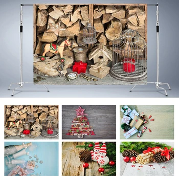 

Nitree Food Photography Background Photo Studio Backdrop Christmas Wreath Snow Boots Wood Board Xmas Party Banner Decoration