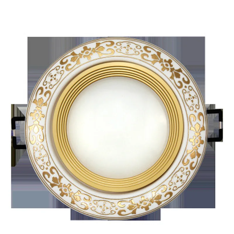 European-style ceramic downlight LED ceiling light recessed spotlight living room corridor cabinet showroom dining room lighting