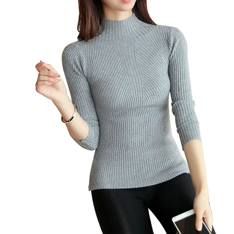 Women Sweaters Winter Knitted Turtleneck Fashion Slim Sweater Female Long Sleeve Sexy Tight Pullover Sweater Top