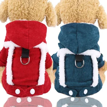 

Dog Clothes Super Dogs Small Clothing Pet Rabbit Ears Double Layer Warm Outfits Cute Autumn Winter Coat Red Boy Ropa Para Perro