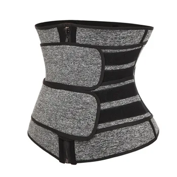 

Explosive Double-layer Sweating Belt Quick Wicking Body Shaping Zipper Reinforcement Comfortable Velcro Rubber Corset Women
