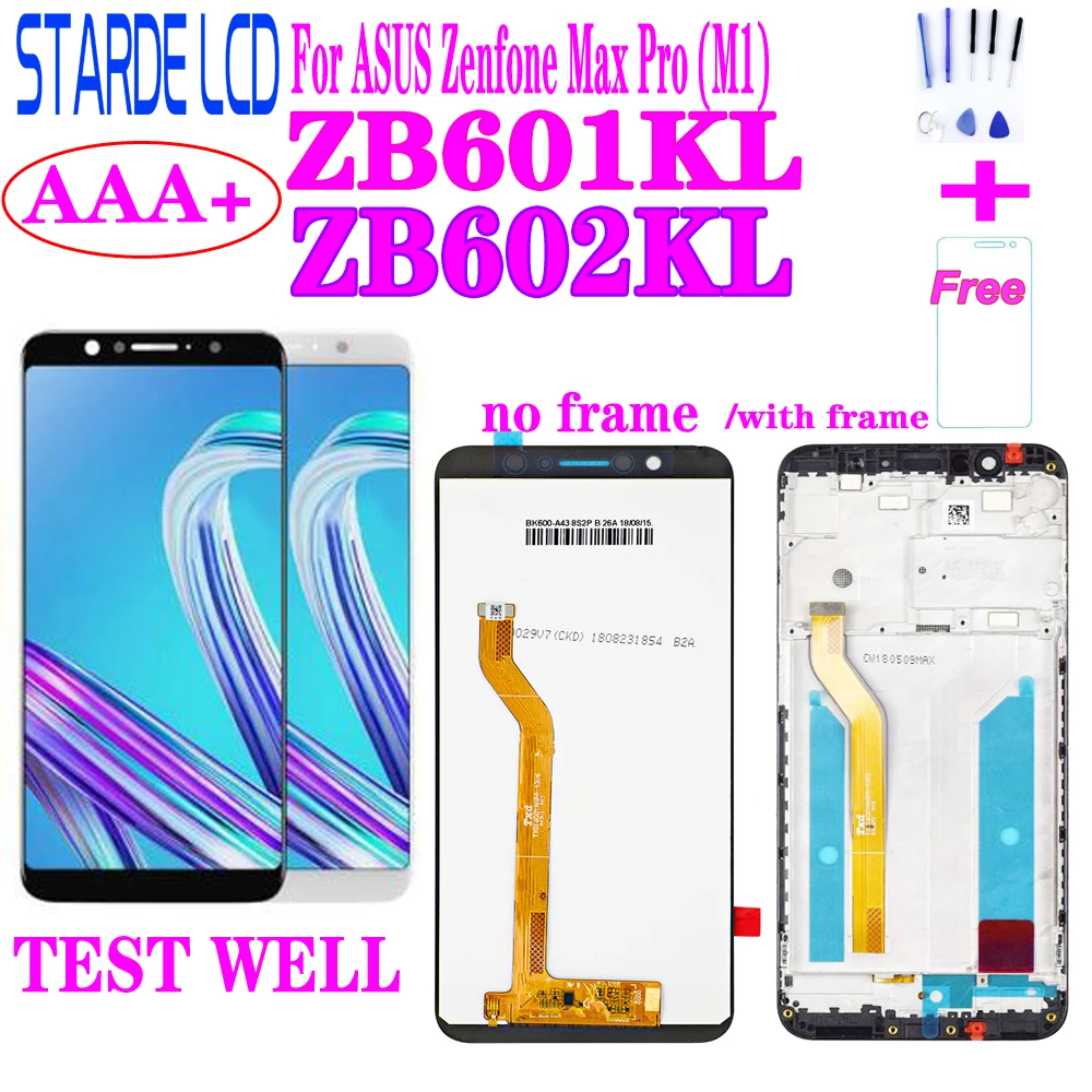 

100% Original 5.99"LCD for Asus ZenFone Max Pro M1 ZB601KL ZB602KL LCD Display Touch Screen Panel Digitizer with Frame X00TD X00