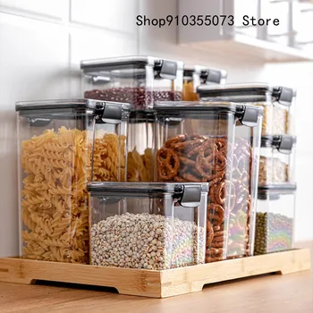 

Food Storage Container Plastic Kitchen Refrigerator Noodle Box Multigrain Storage Tank Transparent Sealed Cans