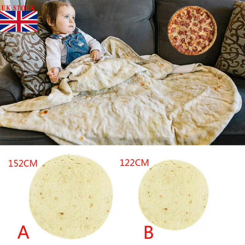Тонкий 60 пледы | горячая Tortilla одеяло буррито 60 одеяло кукурузная мука тортилия пицца круглый коврик