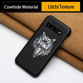 

Phone Case For Samsung A30 A40 A50 A70 S7 S8 S9 S10 Plus Note 8 9 10 plus Case A5 A7 j5 j7 2017 j6 A8 2018 Cowhide pattern Cover