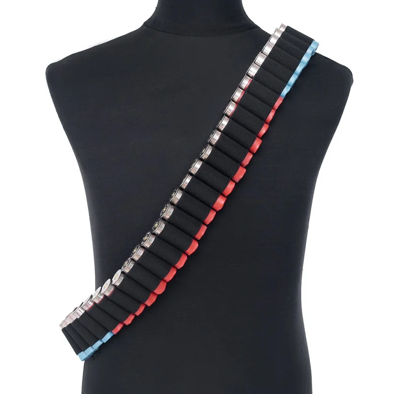

144*5cm 50 Shell Bandolier Belt Tactical Hunting Ammo Carrier Airsoft Adjustable Rifle Cartridge Belt