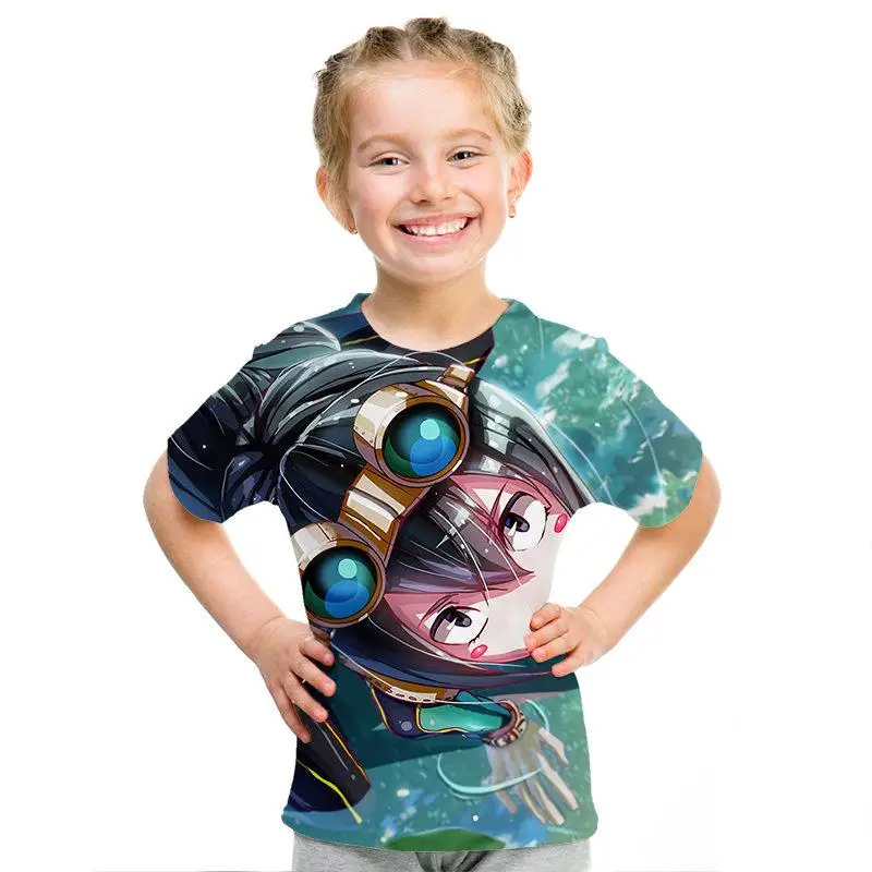 Крутой милый аниме patrn 3D impresin ropa para nios hombres/nias nios camiseta 3D calle moda nios camiseta