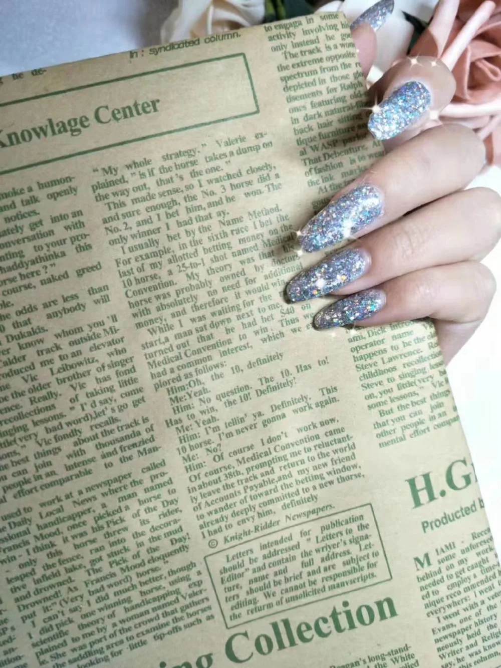 Hexagon shape Glitter Solvent Resistant Holographic Silver Colors Hexagon shape Glitter for Nail Polish Acrylic and DIY supplies