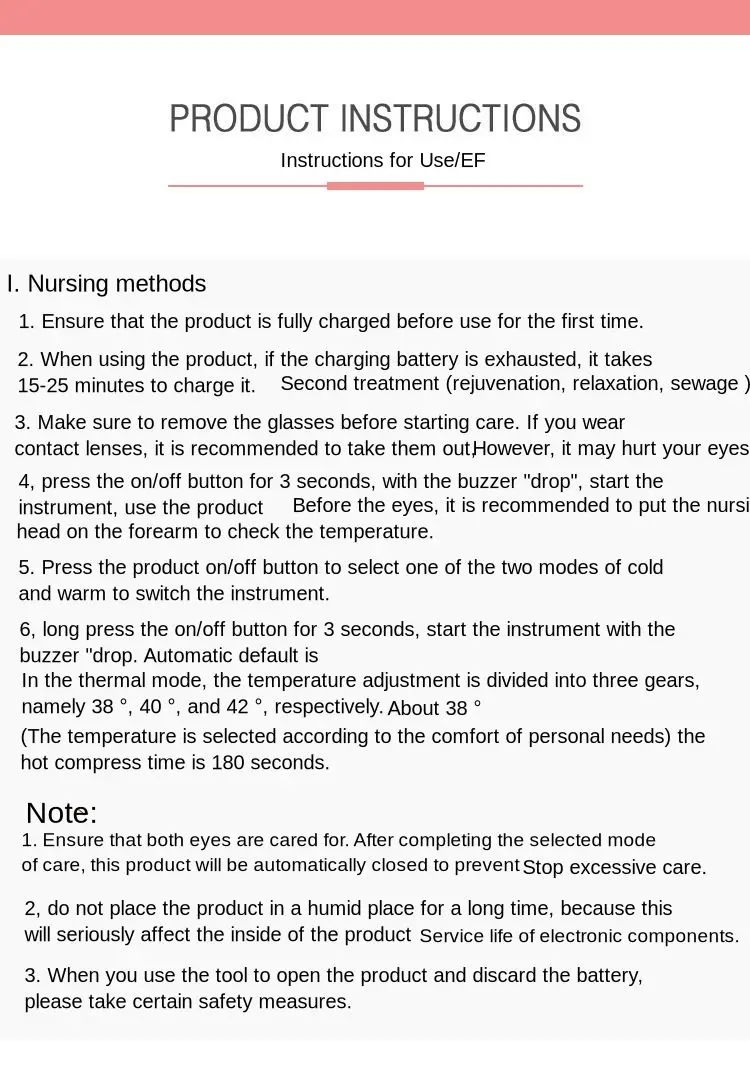 Quente e Fria Ferramenta de Cuidados Remoção do Enrugamento Olho Beleza Instrumento Sonic Micro Vibração Olhos Massageador Importação Faciais Alívio Fadiga 10 Quente e fria olho beleza instrumento sonic