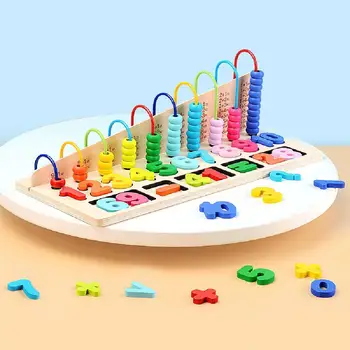 

Wooden numeral teaching aids mathematical calculation frame puzzle addition and subtraction arithmetic children's toys gifts