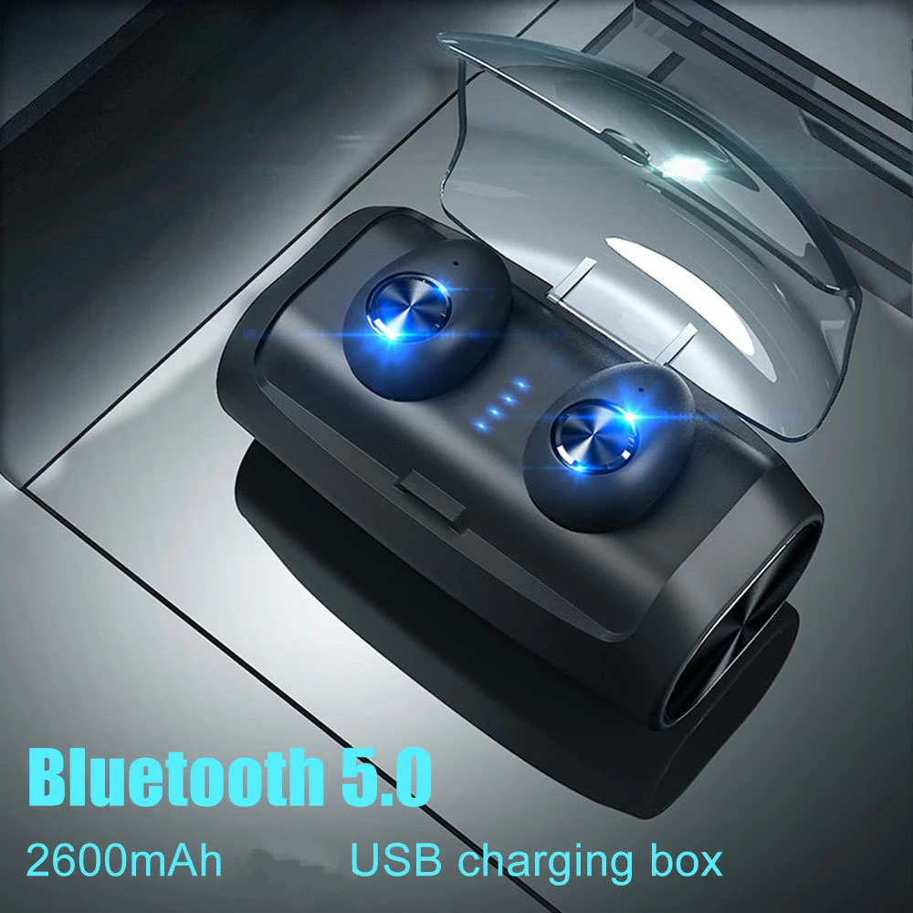V6 Bluetooth 5,0 наушники TWS беспроводной стерео HiFi Спортивная гарнитура с 2600 мАч зарядная коробка водонепроницаемый VS i10 TWS наушники