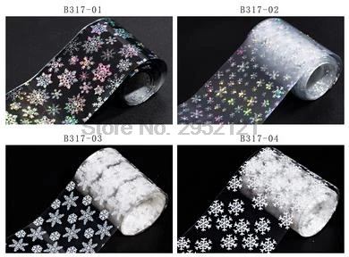 by dhl or ems 2000pcs Christmas Theme Nail Foil 3D DIY Snowflakes Manicure Art Transfer Starry Sticker Decorations hot | Красота и