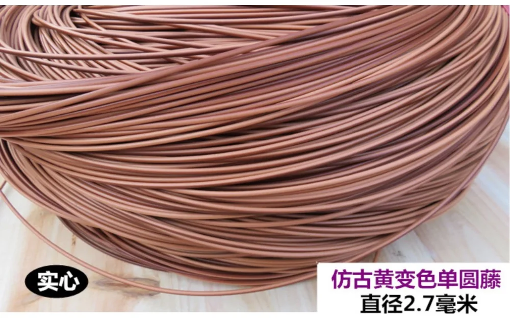 

60Meters/lot Diameter:2.7mm Simulation Round Rattan knit handmade cane chair repair Plastic PE PVC Vines