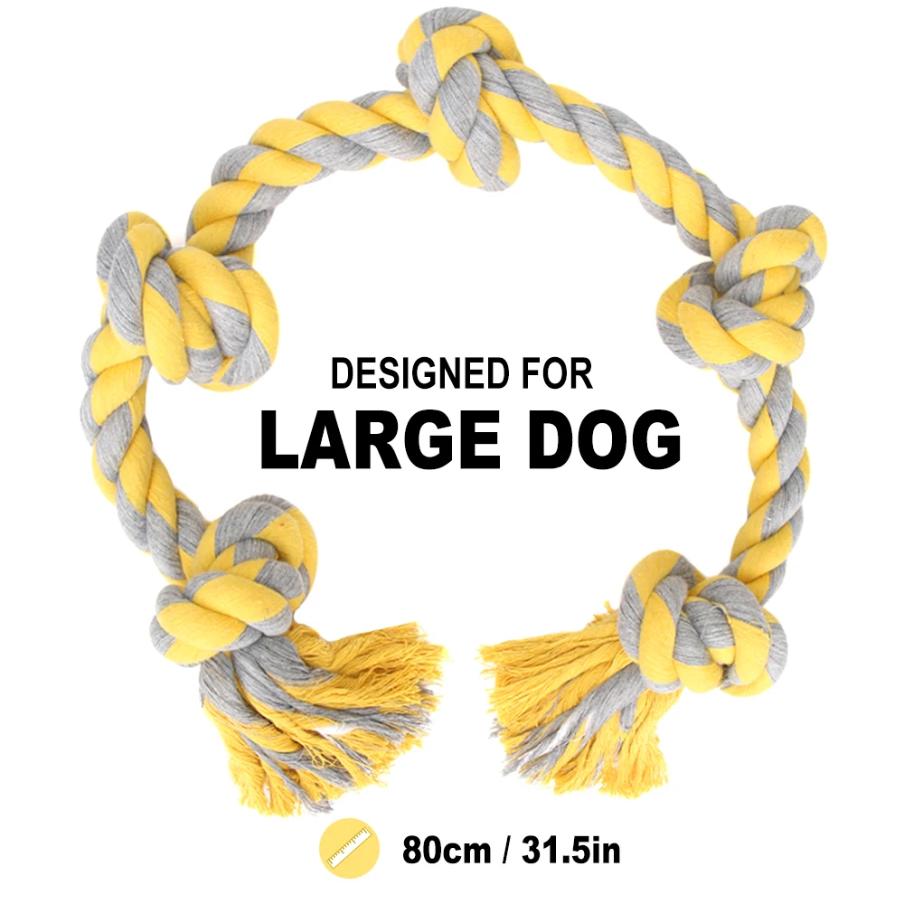 80cm Big Dog Toys For Large Dogs Aggressive Chewers Cotton Rope 80cm-big-dog-toys-for-large-dogs-aggressive-chewers-cotton-rope