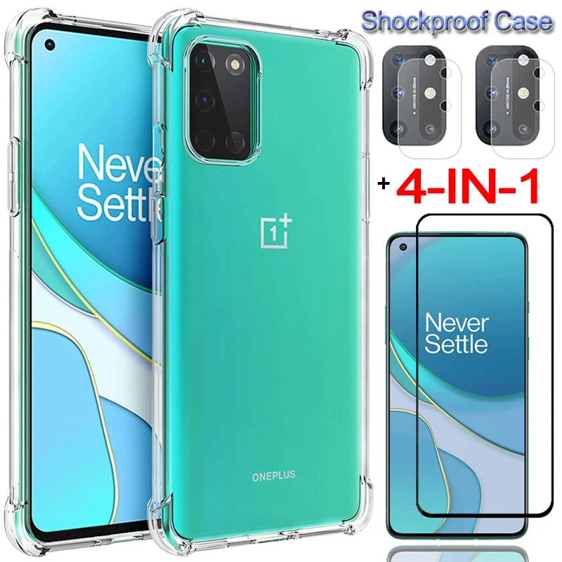capa защитное стекло + чехол для телефона oneplus 8t one plus nord чехлы 8 t glass case на ванплас