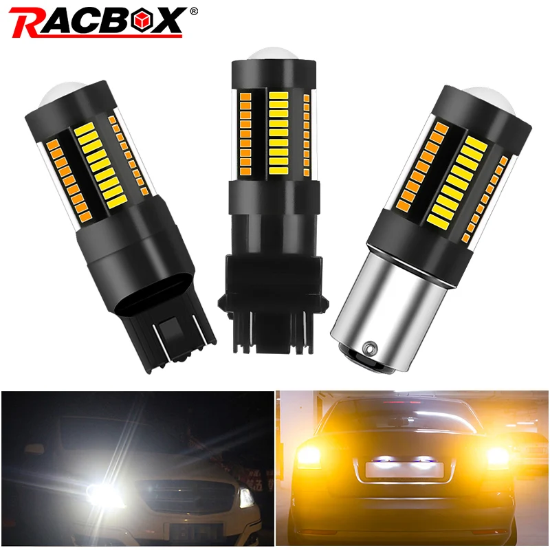 1 шт. 1157 BAY15D T25 3157 T20 7443 Led 4014 66 SMD авто светодиодные лампы указатели поворота