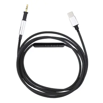 

For AKG K450 K451 K452 K480 Q460 Headset Earphone Line3.5mm turn TYPE-C interface Silver Plating Upgrade Line