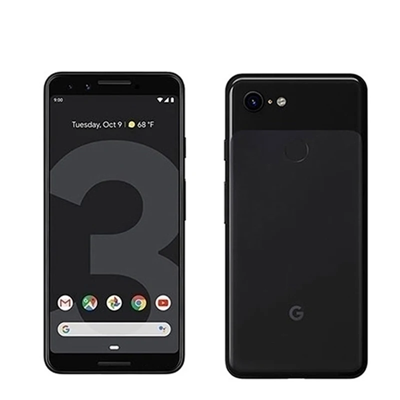 black Разблокированный сотовый телефон Google Pixel 3 Qualcomm845 LTE 5," экран 4 ГБ ОЗУ 64 Гб/128 ГБ Двойная фронтальная камера отремонтированный телефон - Цвет: black