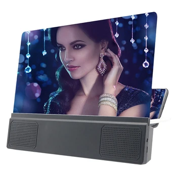 

12 inch HD L5 Mobile Phone Screen Amplifier Large Screen Audio Amplifier Mobile Phone Stand Screen Amplifier 25.5x19.5x3.5cm