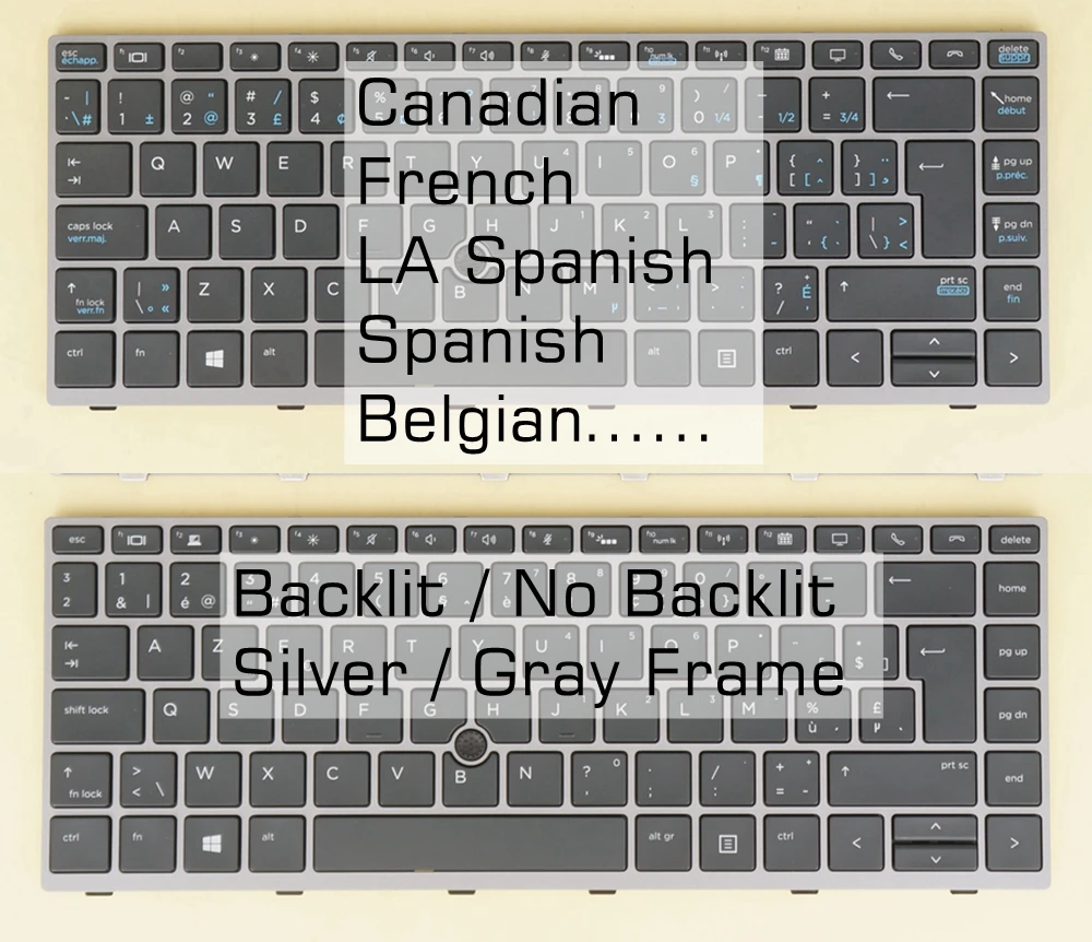 Канадская французская испанская Бельгийская клавиатура LA для HP Elitebook 745 G5 840 846 ZBook