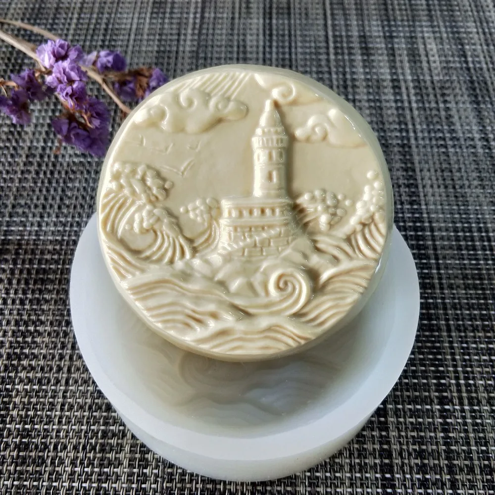 QT0150 przy силиконовые формы мыло формы океан Маяк ручная работа производство мыла формы силиконовая форма для изготовления свечей смолы глина формы