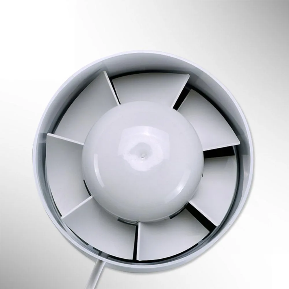 4/5/6 Inch ABS Round Exhaust Ventilator Ventilation Duct Fan Booster Vent Air for Window Wall Bathroom Toilet Kitchen