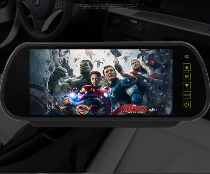 Universal 7 inch TFT LCD Mirror Monitor Widescreen Touch Button for Car Auto Rearview Monitors Backup Reversing vehicle Camera (21)