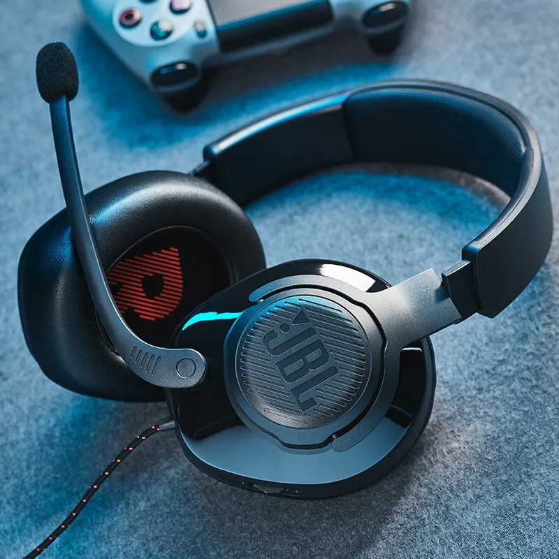 JBL QUANTUM200 head mounted gaming headset wired computer headset with microphone microphone Jedi survival chicken headset black