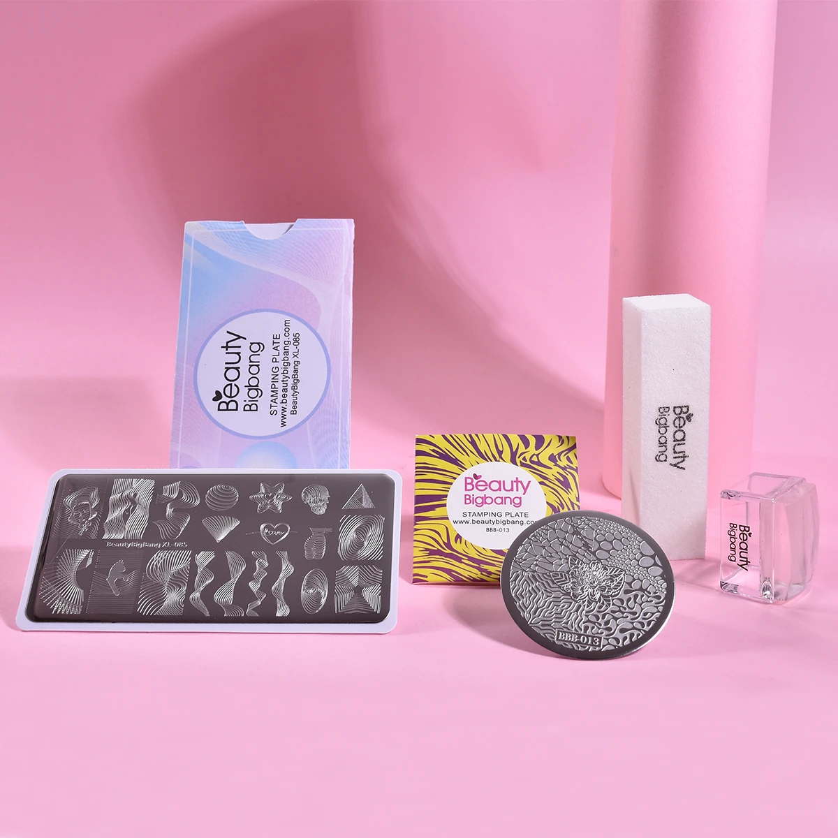 Beautybigbang пластины для штамповки ногтей набор любовь звезда полосатый цветок изображение из нержавеющей стали штамп буфер Шаблоны Дизайн ногтей набор