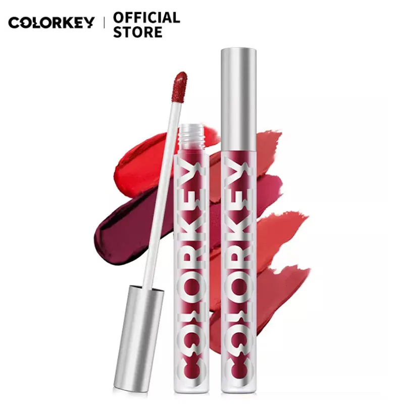 Блеск для губ COLORKEY 21 цвет жидкий бархатный блеск водостойкая гладкая помада