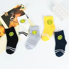 Mian bao/носки в Корейском стиле летние тонкие универсальные детские хлопковые носки без пятки со смайликами детские носки