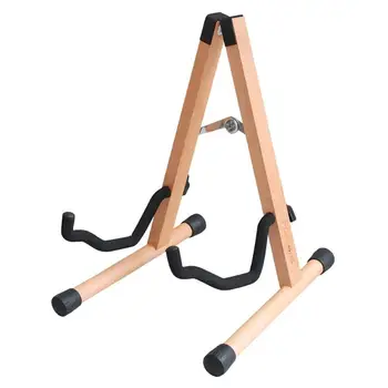 

Flatsons Portable Guitar Stand Detachable Collapsible Solid Wood Beech Foldable Bass Musical Instrument Display Rack