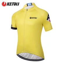 

JLETOLI Pro Team Bicycle Jersey Men Quick Dry Cycling Clothing Anti-Pilling Breathable MTB Bike Jersey Shirt Maillot Ciclismo